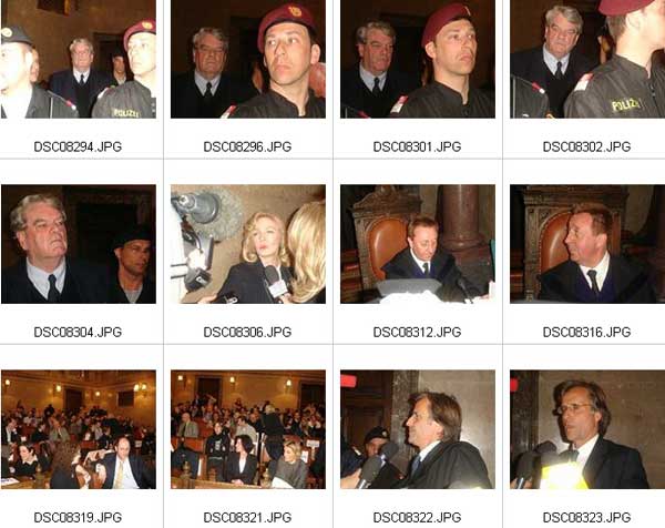 Courtroom scenes Feb 20, 2006 Vienna
