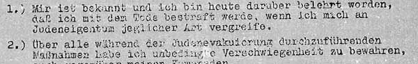 161011 9 Oath of secrecy that guards at Operation Reinhardt camps and Auschwitz had to sign